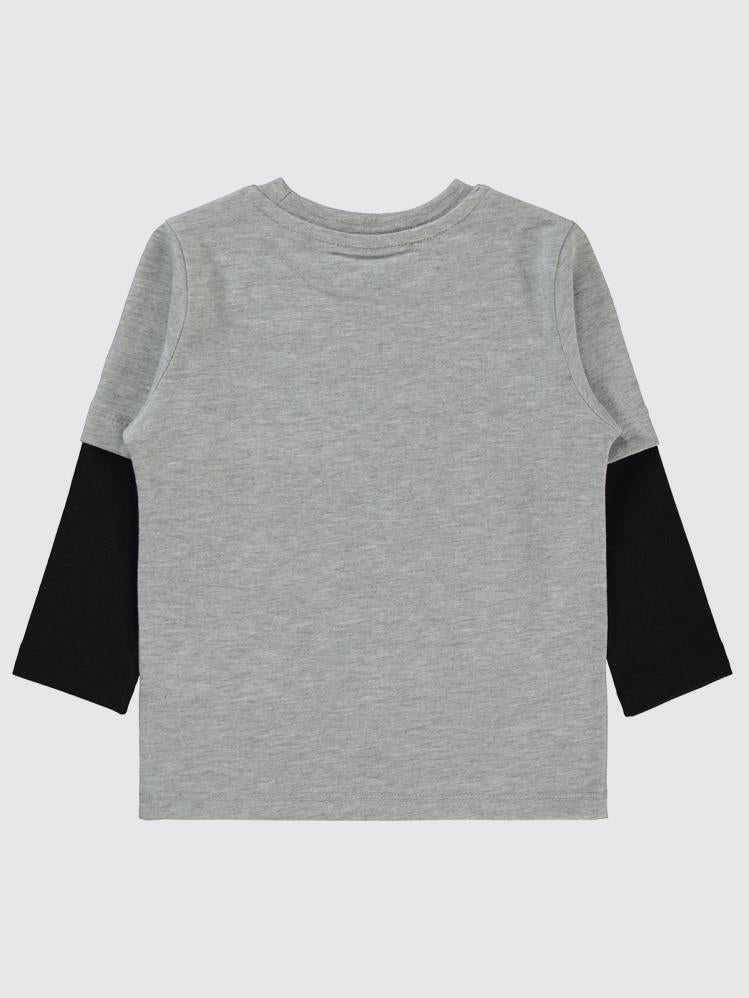 Civil Boys Streetball Baskılı 2-5 Yaş Sweatshirt - Gri