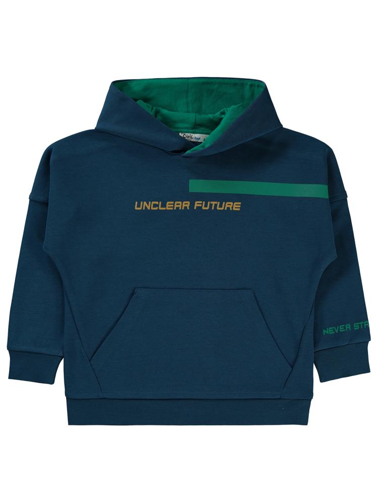 Civil Boys Unclear Future Baskılı 6-9 Yaş Sweatshirt - Yeşil