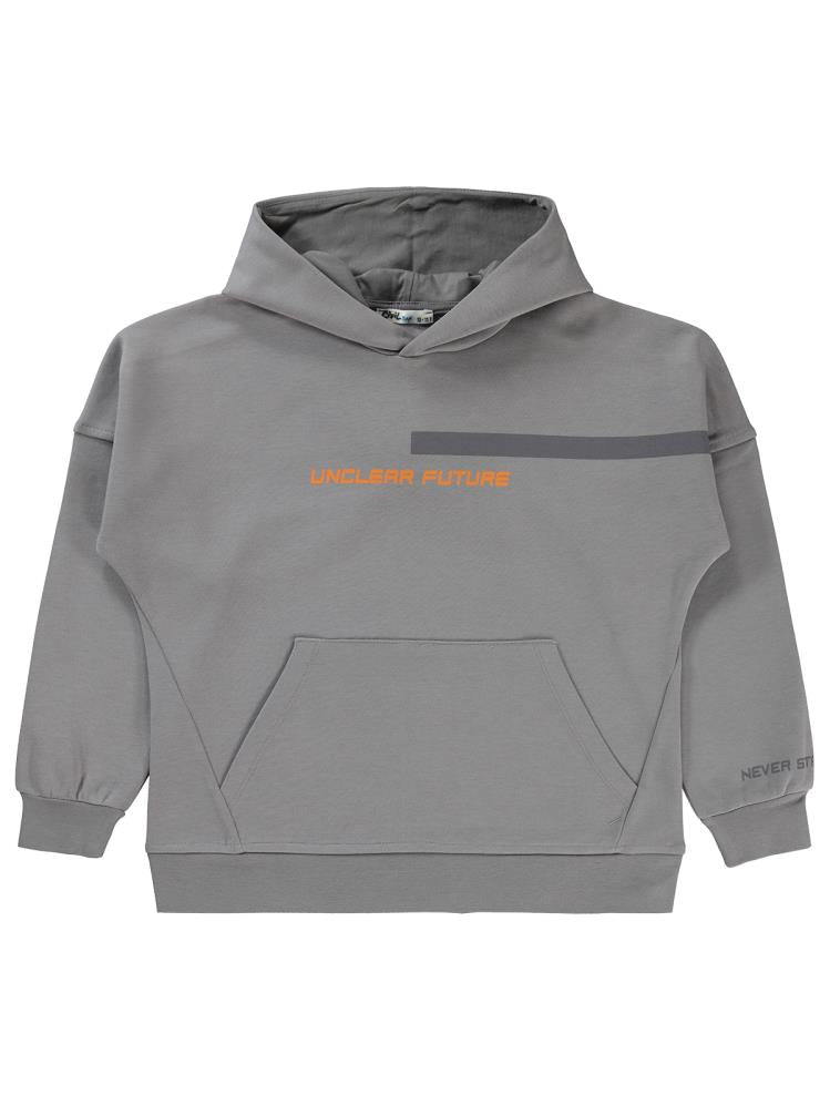 Civil Boys Unclear Future Baskılı 10-13 Yaş Sweatshirt - Gri