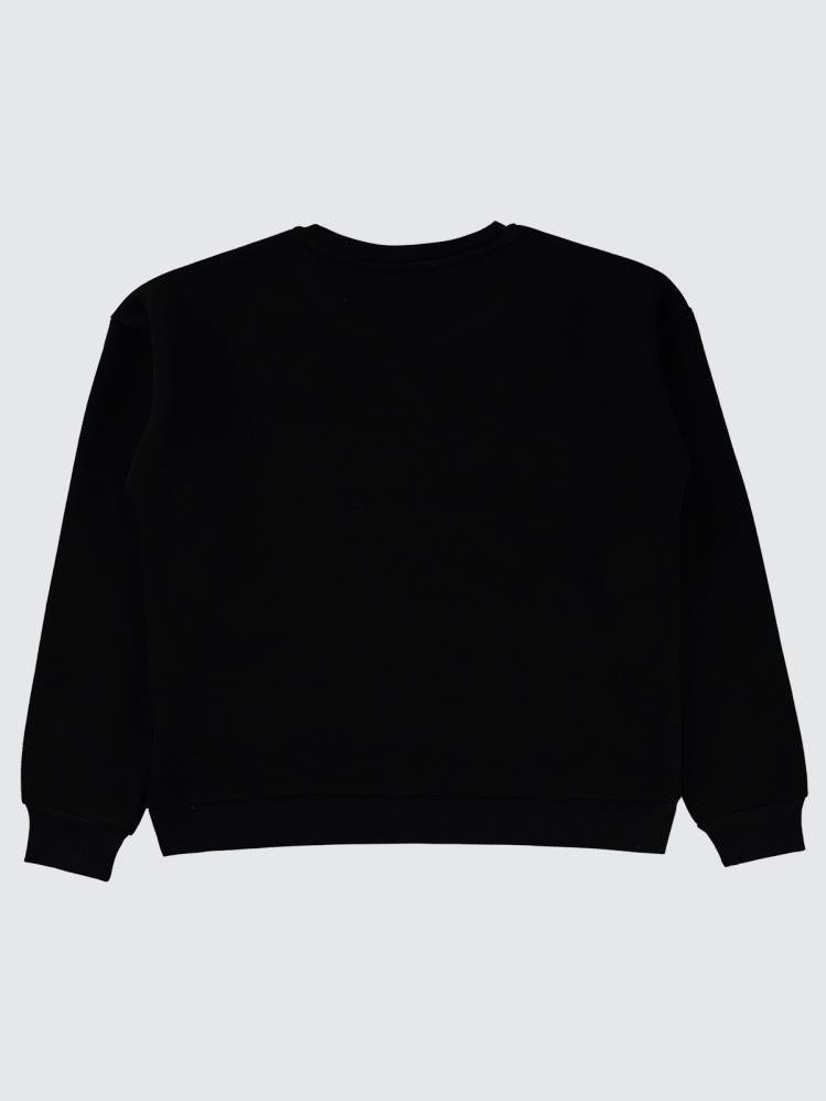 Civil Girls Original Nakışlı 10-13 Yaş Sweatshirt - Siyah