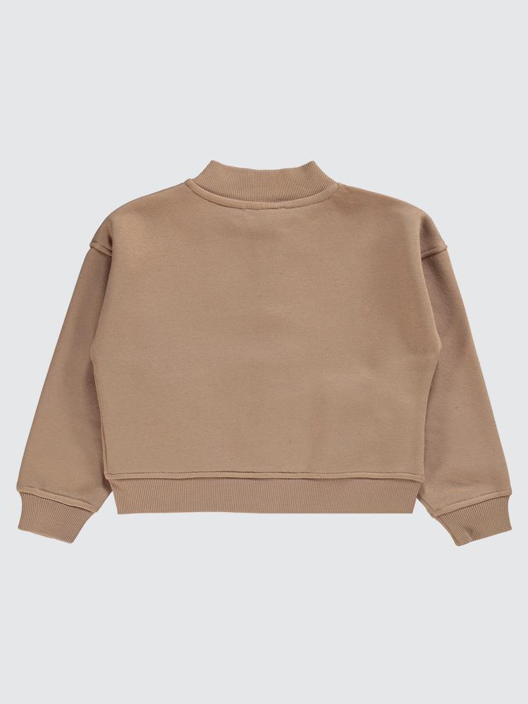 Civil Girls Çıtçıtlı Cepli 10-13 Yaş Hırka - Turuncu