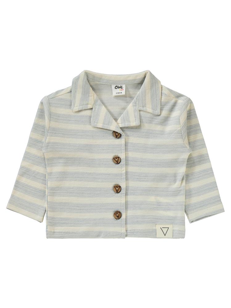 Civil Baby Çizgili Desenli 6-18 Ay Takım - Mavi