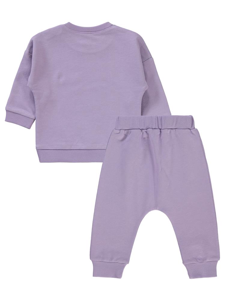 Civil Baby CVL Baskılı 6-18 Ay Takım - Lila