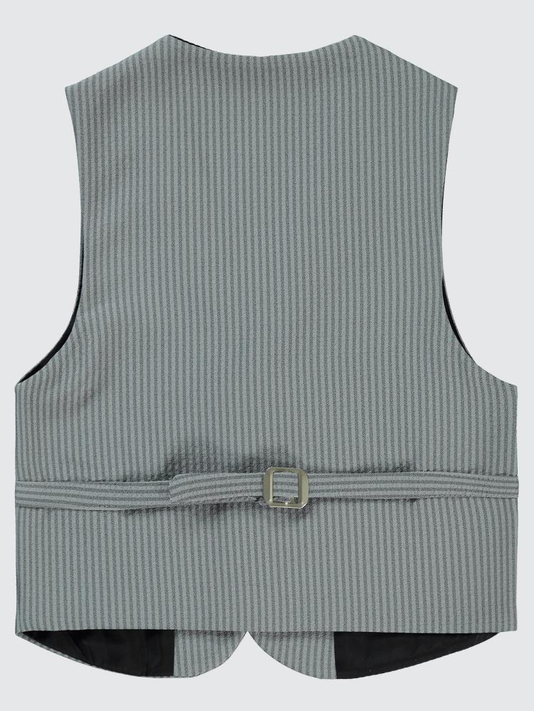 Civil Boys Fitilli Keten 6-9 Yaş Yelek - Gri