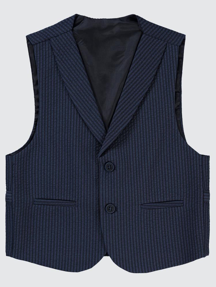 Civil Boys Fitilli Keten 6-9 Yaş Yelek - Lacivert