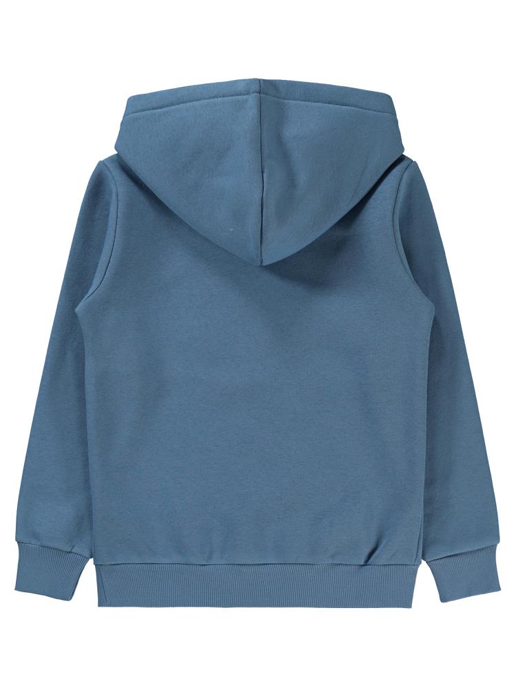 Civil Boys New York Baskılı Kapşonlu 6-9 Yaş Sweatshirt - Mavi