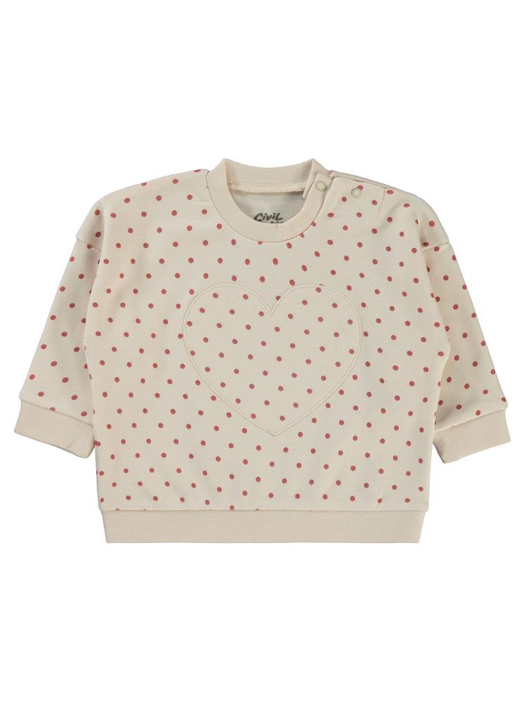 Civil Baby Mini Puan Empirmeli 6-18 Ay Sweatshirt - Fil Dişi