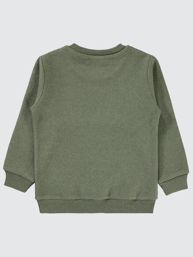 Civil Boys 96 Nakışlı 2-5 Yaş Sweatshirt - Haki