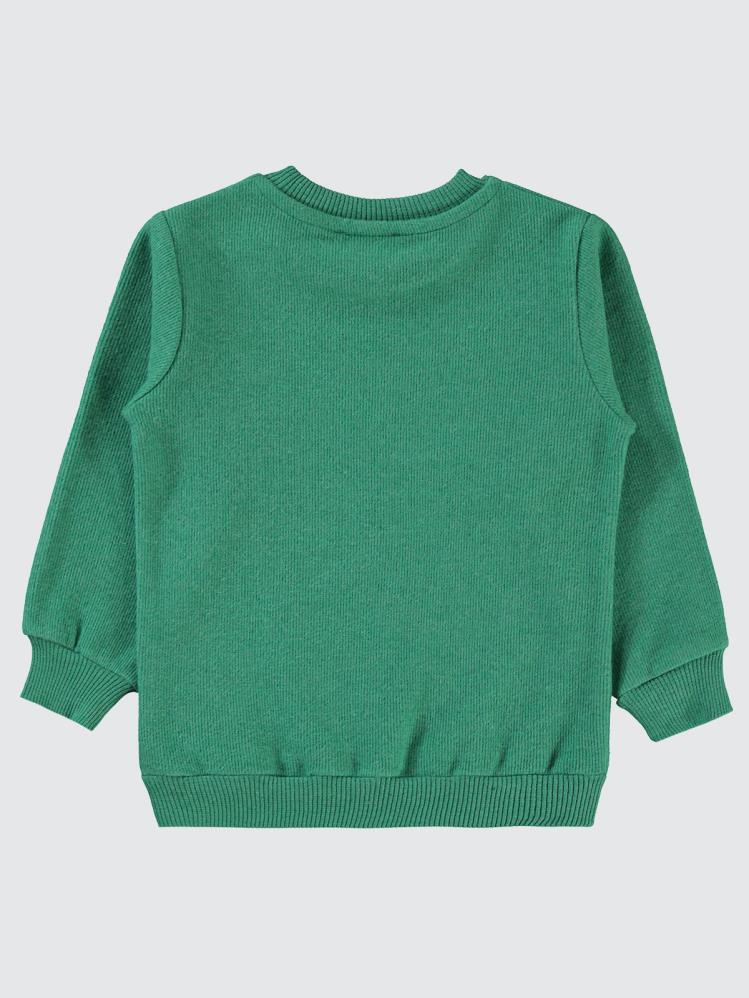 Civil Boys 96 Nakışlı 2-5 Yaş Sweatshirt - Yeşil