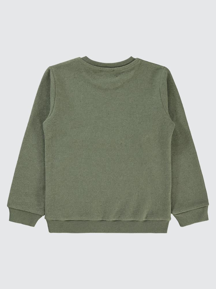 Civil Boys 96 Nakışlı 10-13 Yaş Sweatshirt - Haki
