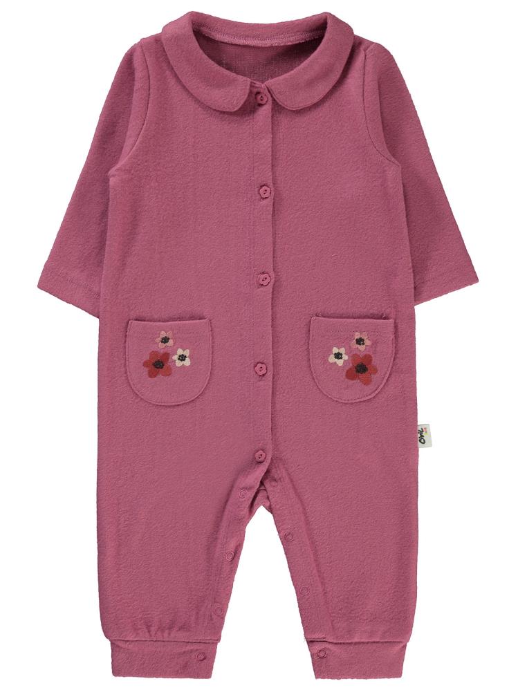 Civil Baby Çiçek Nakışlı 6-18 Ay Tulum - Pembe