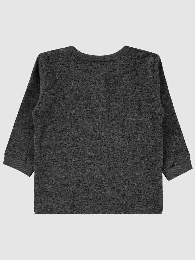 Civil Baby Düğmeli 6-18 Ay Sweatshirt - Gri