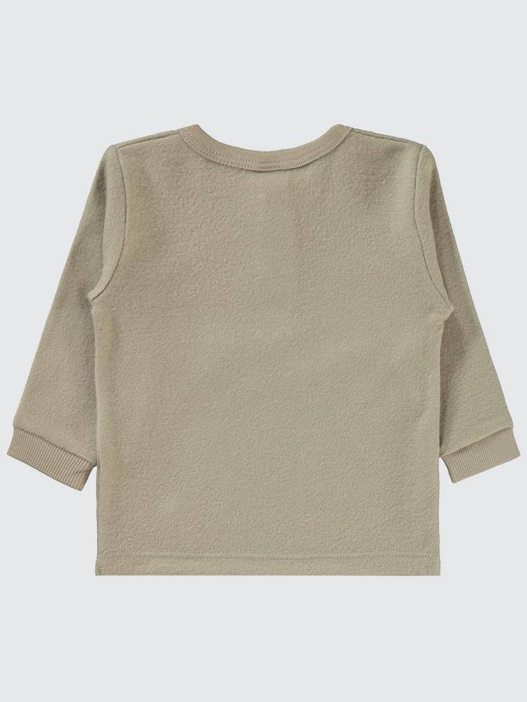 Civil Baby Düğmeli 6-18 Ay Sweatshirt - Bej