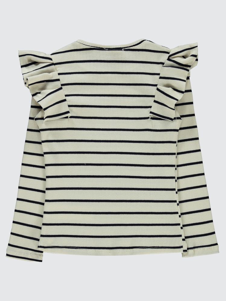Civil Girls Çizgili Kaşkorse 10-13 Yaş Sweatshirt - Beyaz