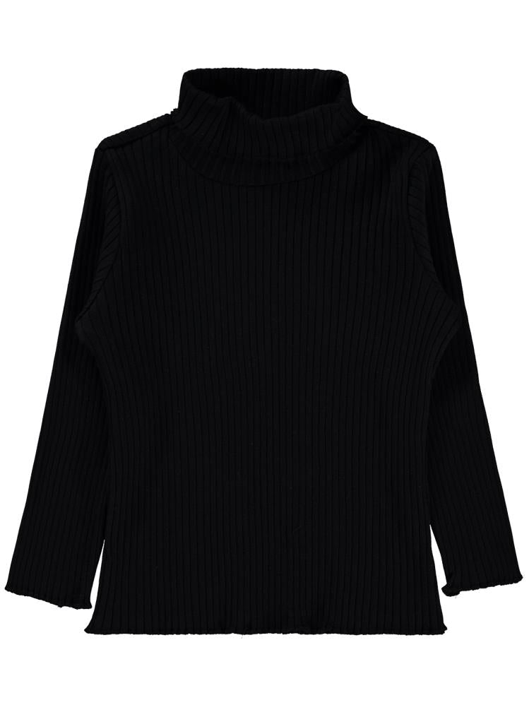 Civil Girls Boğazlı 2-5 Yaş Sweatshirt - Siyah