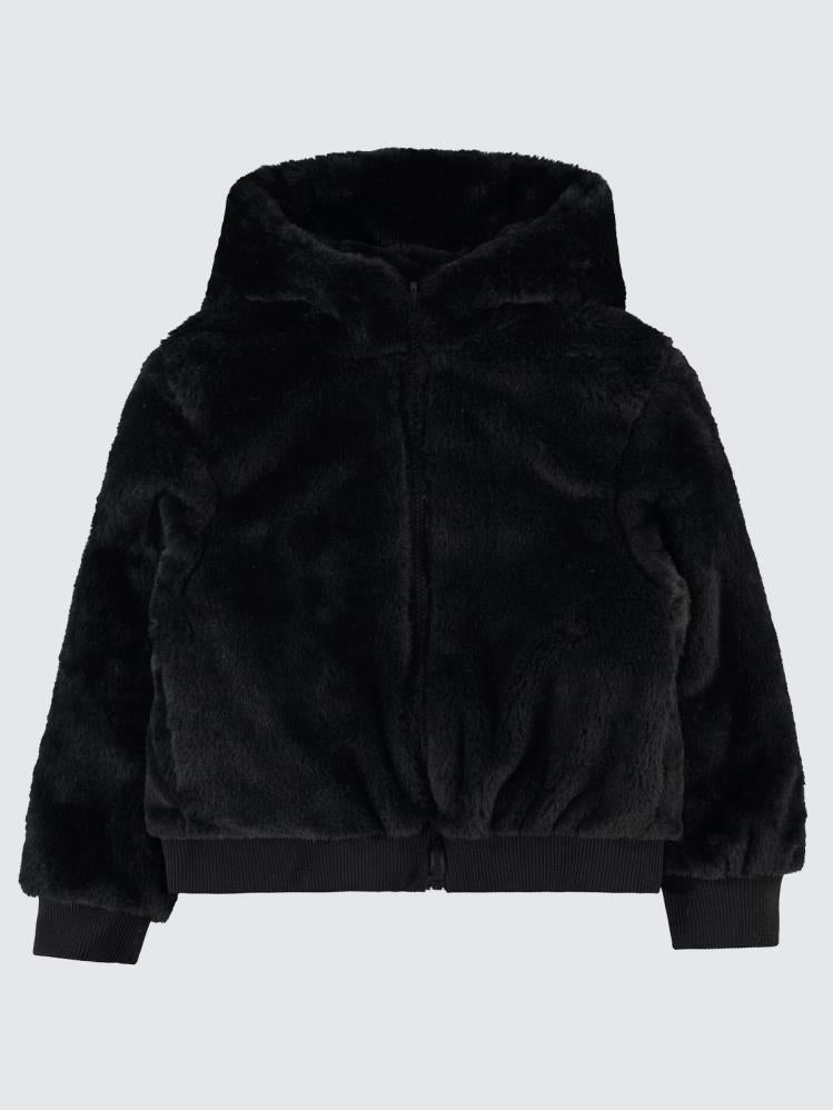 Civil Girls Çift Taraflı Pelüş 6-9 Yaş Mont - Siyah