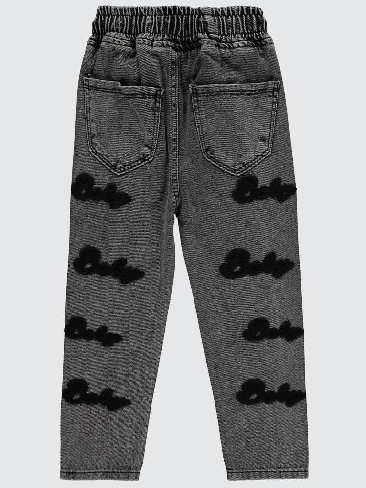 Civil Girls Süzene Nakışlı 6-9 Yaş Pantolon - Gri