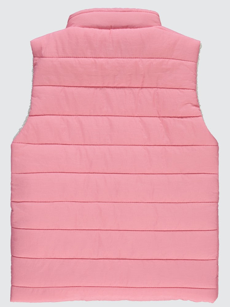 Civil Girls Velsoflu Ray Desenli 10-13 Yaş Yelek - Pudra