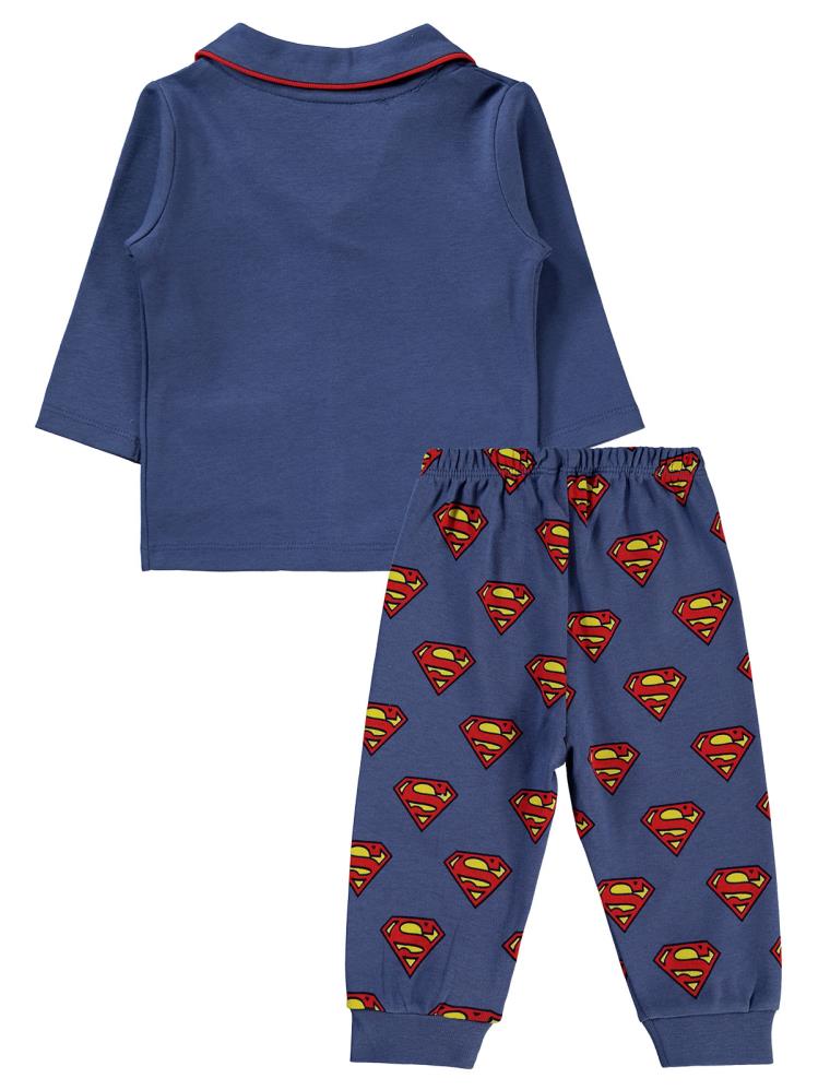 Civil Baby Superman Logo 6-18 Ay Pijama Takımı - Mavi