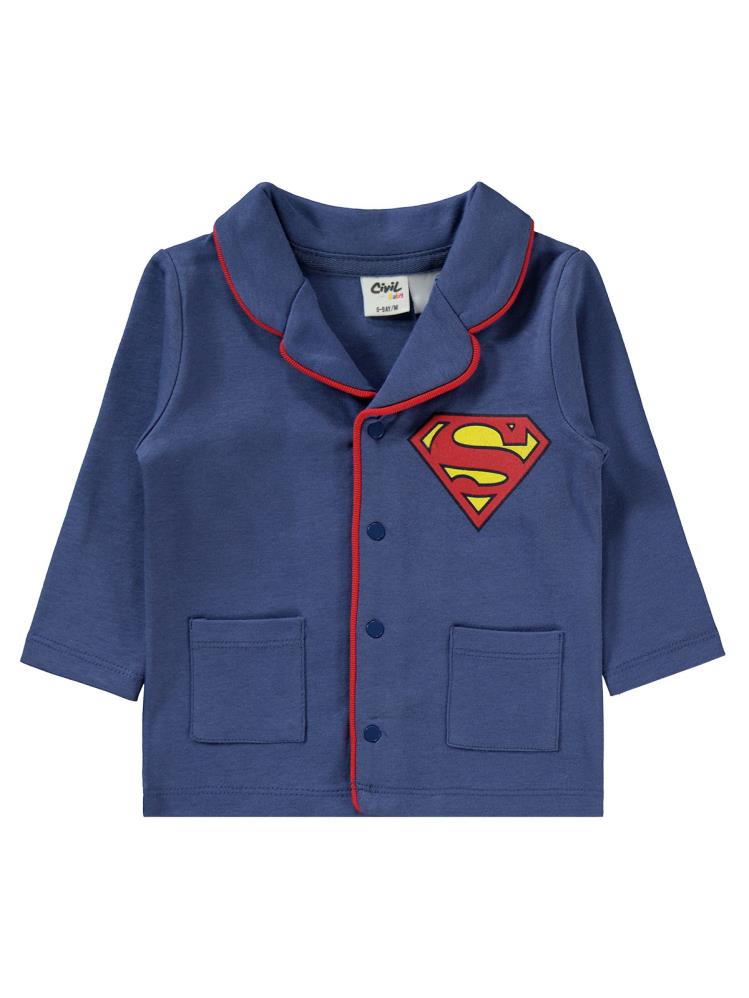 Civil Baby Superman Logo 6-18 Ay Pijama Takımı - Mavi