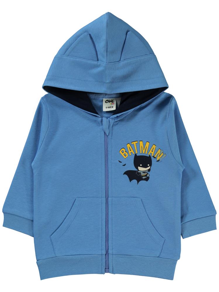 Civil Baby Renklı Batman 6-18 Ay Hırka - Mavi