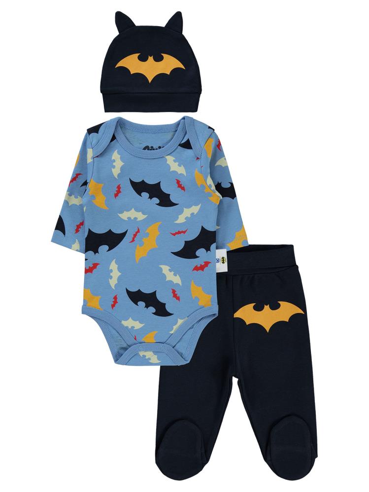 Civil Baby Renklı Batman 1-6 Ay Takım - Mavi