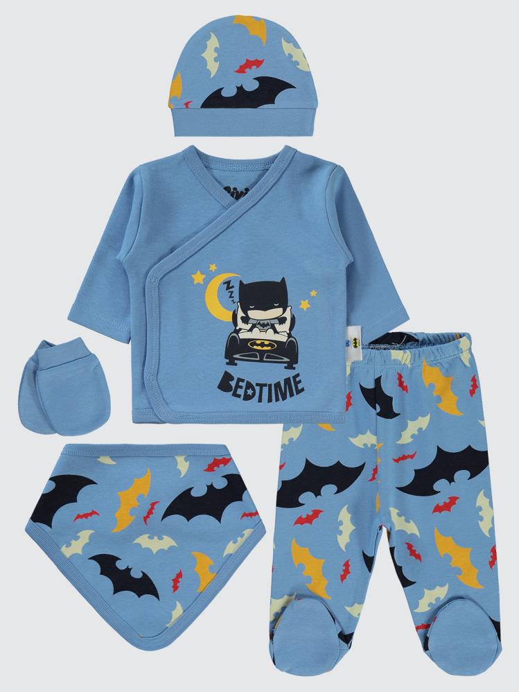 Civil Baby Renklı Batman Zıbın Takımları - Mavi