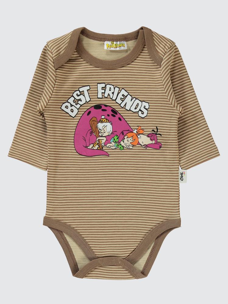 Civil Baby The Flıntstones 1-6 Ay Takım - Kahverengi