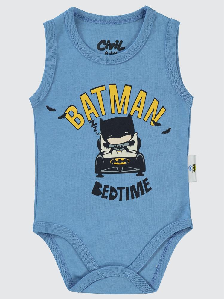 Civil Baby Renklı Batman 1-18 Ay Çıtçıtlı Badi - Mavi