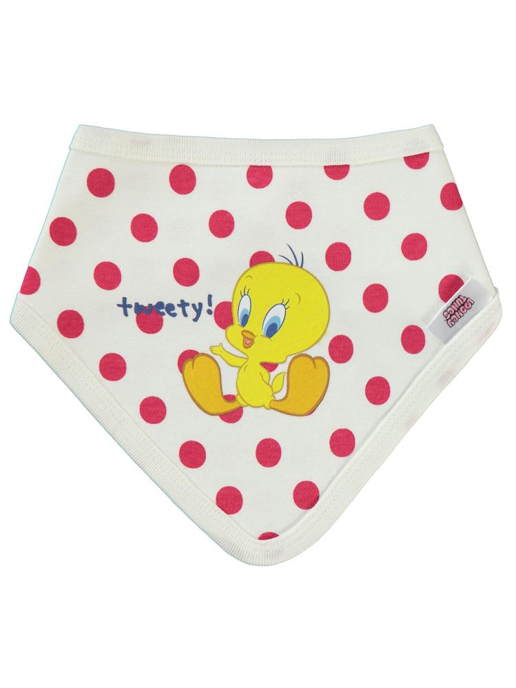 Tweety Kız Bebek 2'Li Mama Önlüğü - Ekru