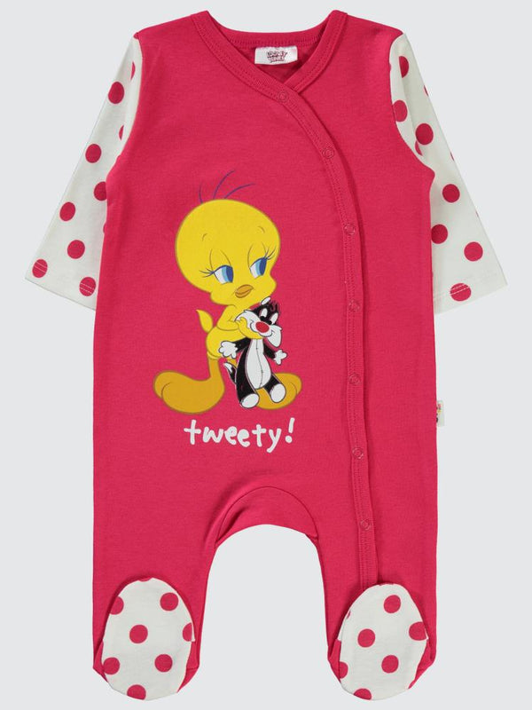 Civil Baby Tweety Puan Empirme 1-6 Ay Patikli Tulum - Ekru