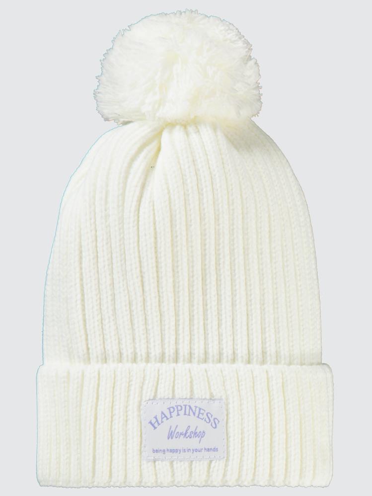 Civil Girls Basic Happıness 10-13 Yaş Ponponlu Şapka Bere - Beyaz