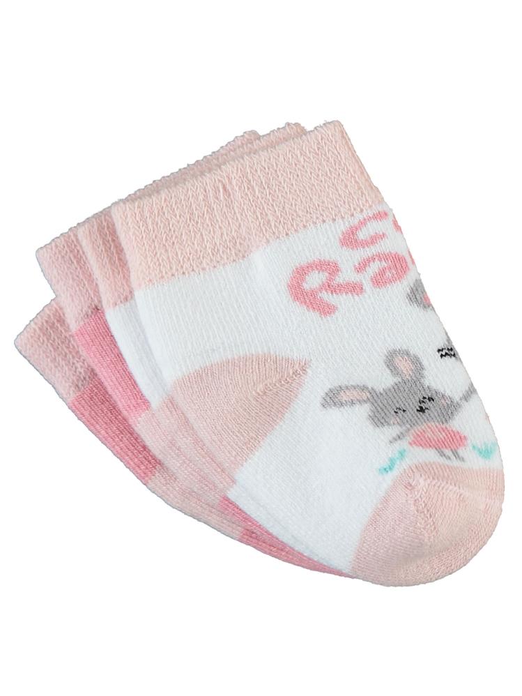 Civil Baby Cute Rabbit Havlu 0-24 Ay Bebek Kız Çorap Set