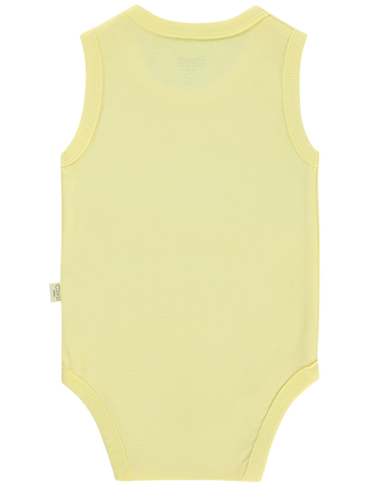 Civil Baby Düz Renkli 1-3 Yaş Çıtçıtlı Badi - Sarı