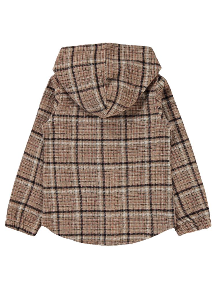 Civil Girls Kolu Lastikli 6-9 Yaş Gömlek - Kahve