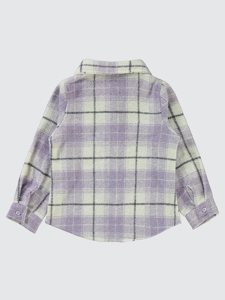 Civil Girls Kedi Nakışlı 2-5 Yaş Gömlek - Lila