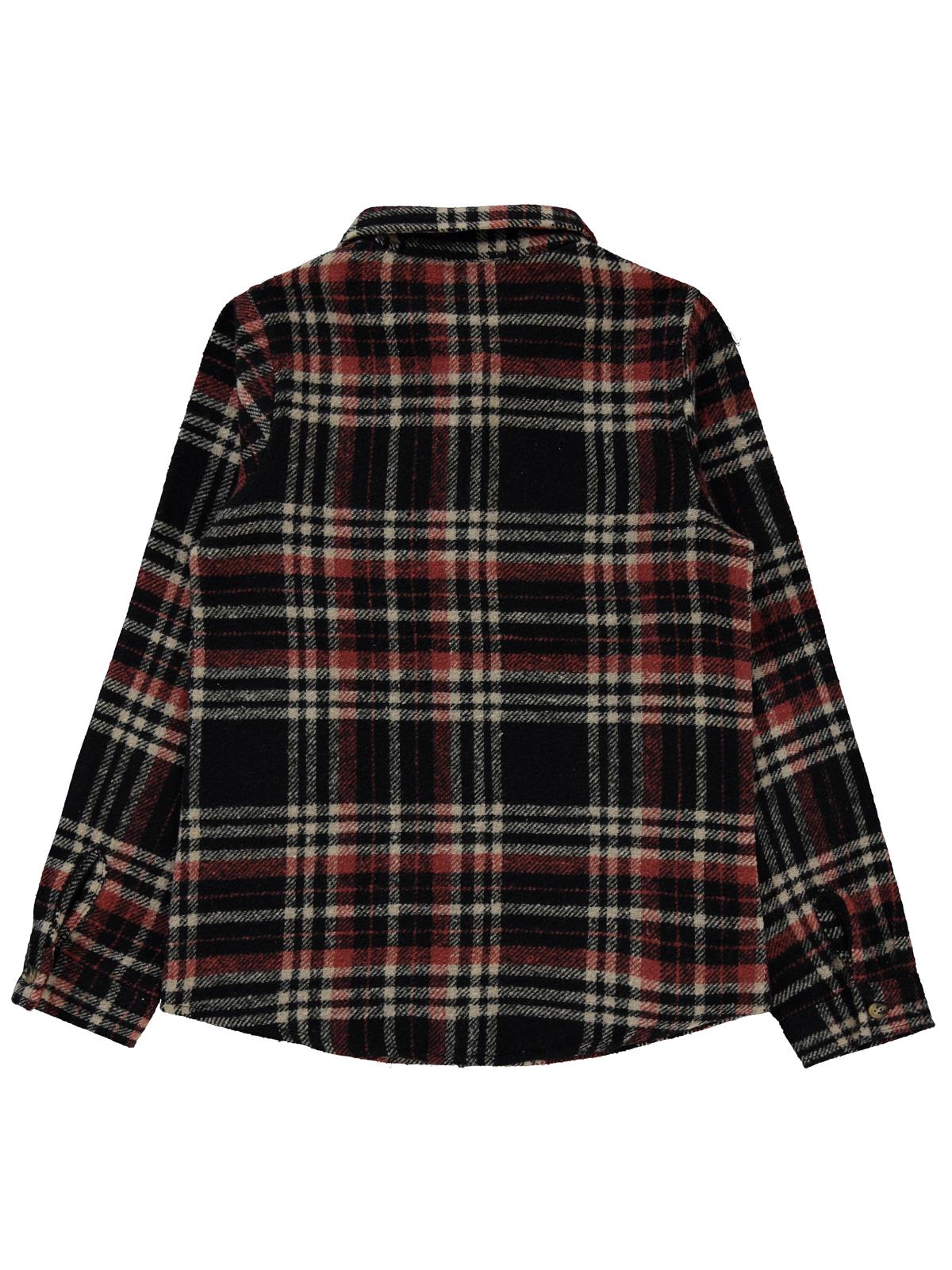 Civil Girls Yakalı Çift Cepli 10-13 Yaş Gömlek - Kahve