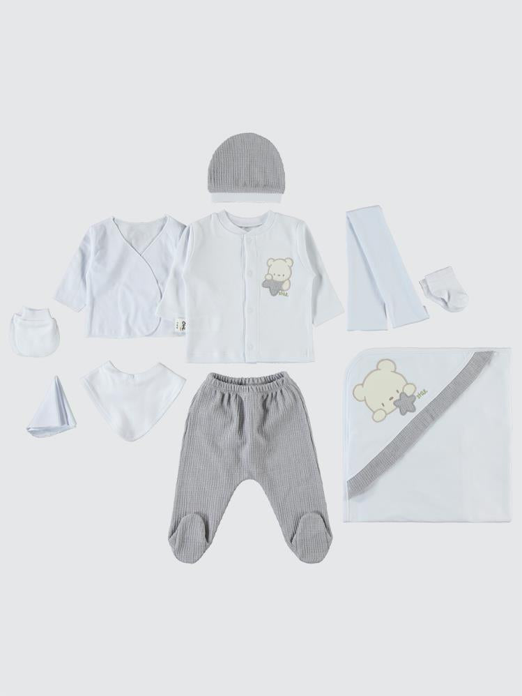 Civil Baby Unisex Bebek 10'lu Zıbın Seti 0-1 Ay - Bej