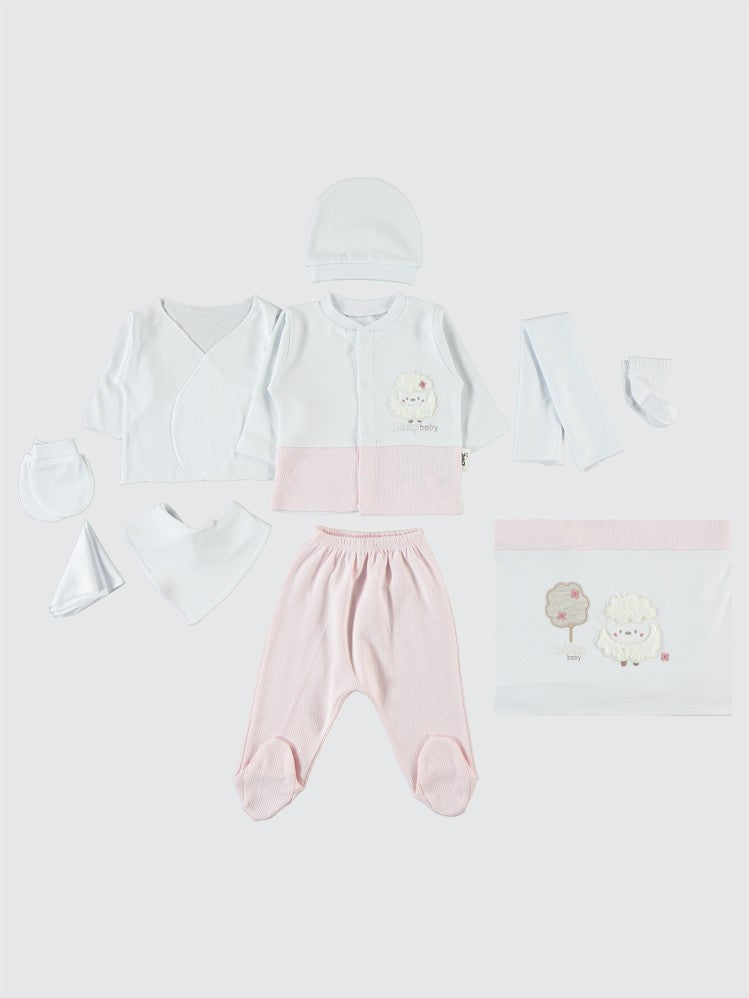 Civil Baby Kız Bebek 10'lu Zıbın Setleri 0-1 Ay - Pembe