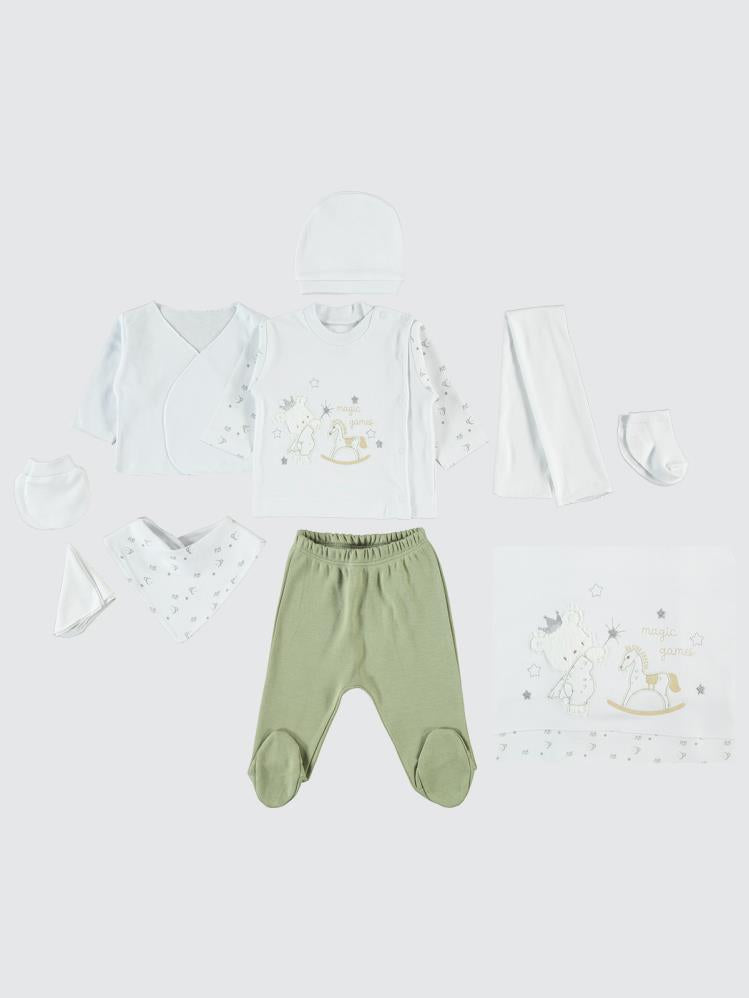 Civil Baby Kız Bebek 10'lu Zıbın Setleri 0-1 Ay - Yeşil