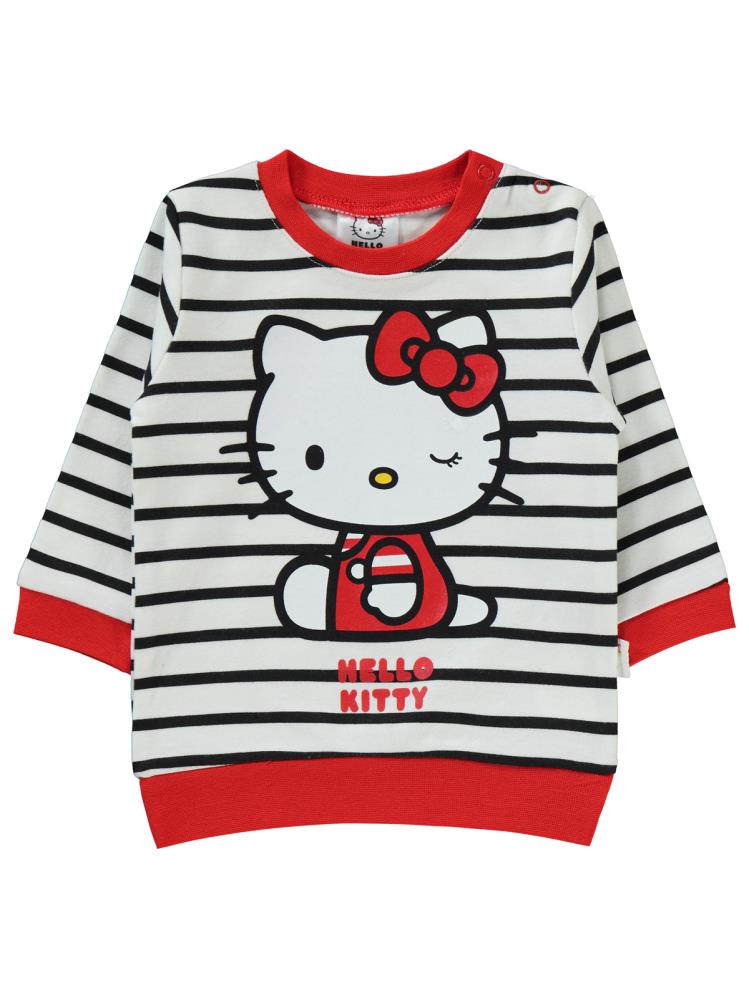 Civil Baby Hello Kitty Çizgi Empirme 6-18 Ay Takım - Siyah