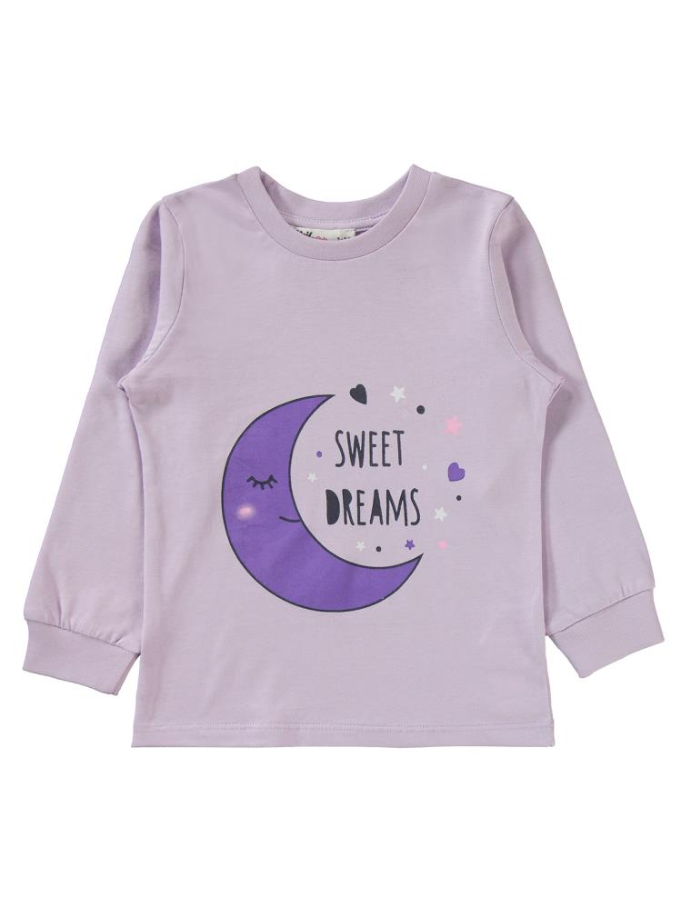 Civil Girls Sweet Dreams Baskılı 2-5 Yaş Pijama Takımı - Lila
