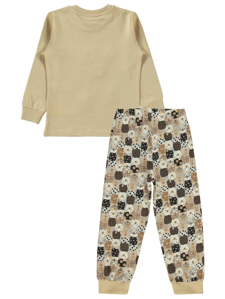 Civil Girls Lama Nakışlı 2-5 Yaş Pijama Takımı - Gri