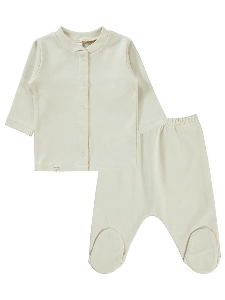 Civil Baby Düz 1-6 Ay Pijama Takımı - Bej