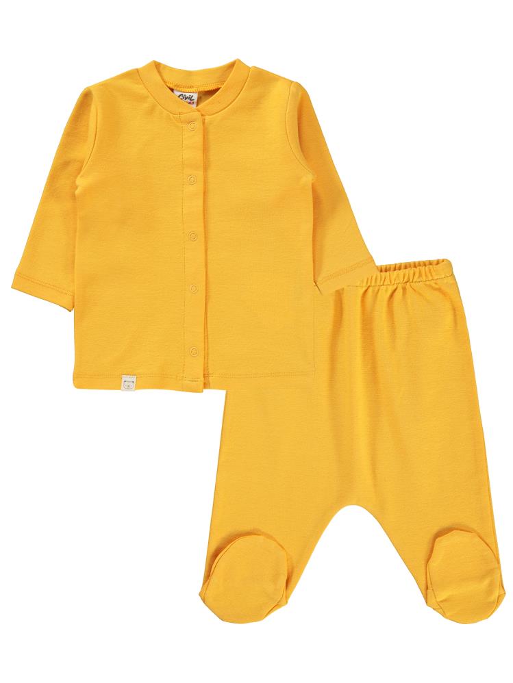 Civil Baby Düz 1-6 Ay Pijama Takımı - Hardal