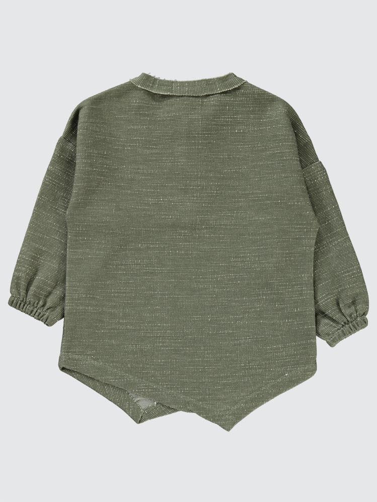 Civil Boys Sahte Patlı Kolu Lastikli 2-5 Yaş Sweatshirt - Haki