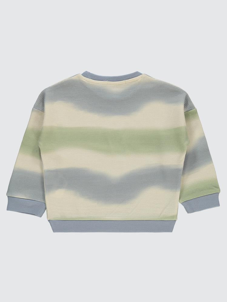 Civil Boys Dalgalı Çizgi Desenli 2-5 Yaş Sweatshirt - Mavi
