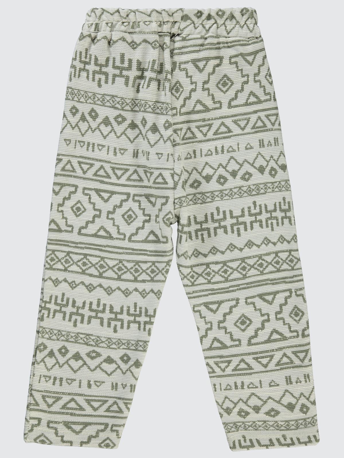 Civil Boys Etnik Desenli 2-5 Yaş Eşofman Altı - Haki