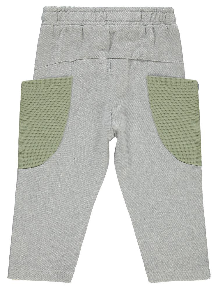 Civil Boys Cepleri Dalgalı Çizgi Desenli 2-5 Yaş Eşofman Altı - Haki