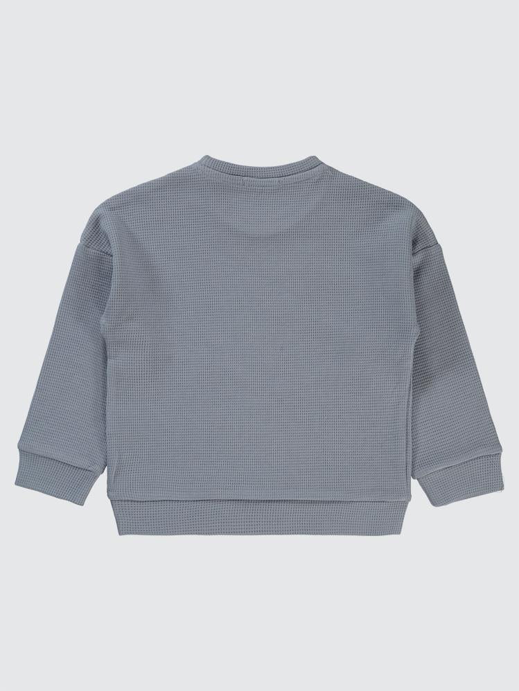 Civil Boys Beli Üçgen Armalı 2-5 Yaş Sweatshirt - Mavi